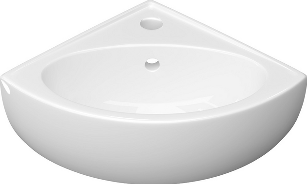 Lavoar Keramin de colt Lago 45 alb 1c