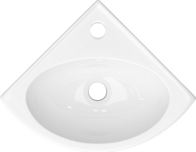 Lavoar Keramin de colt Lago 45 alb 1c