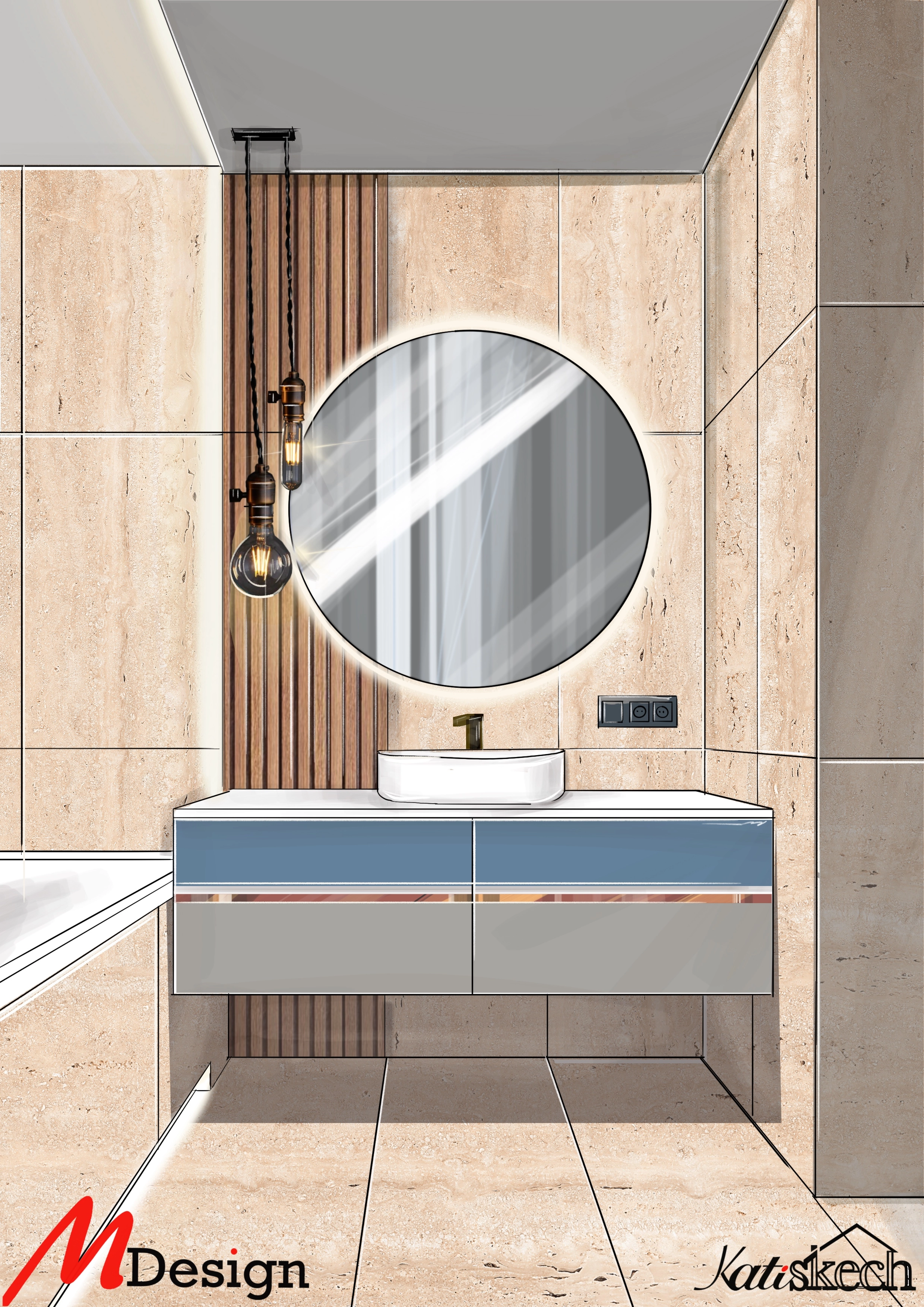 Gresie Exagres Travertino 60x120 Ivory