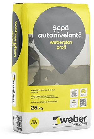 Самовыравнивающаяся стяжка Weberplan Profi 25кг 
