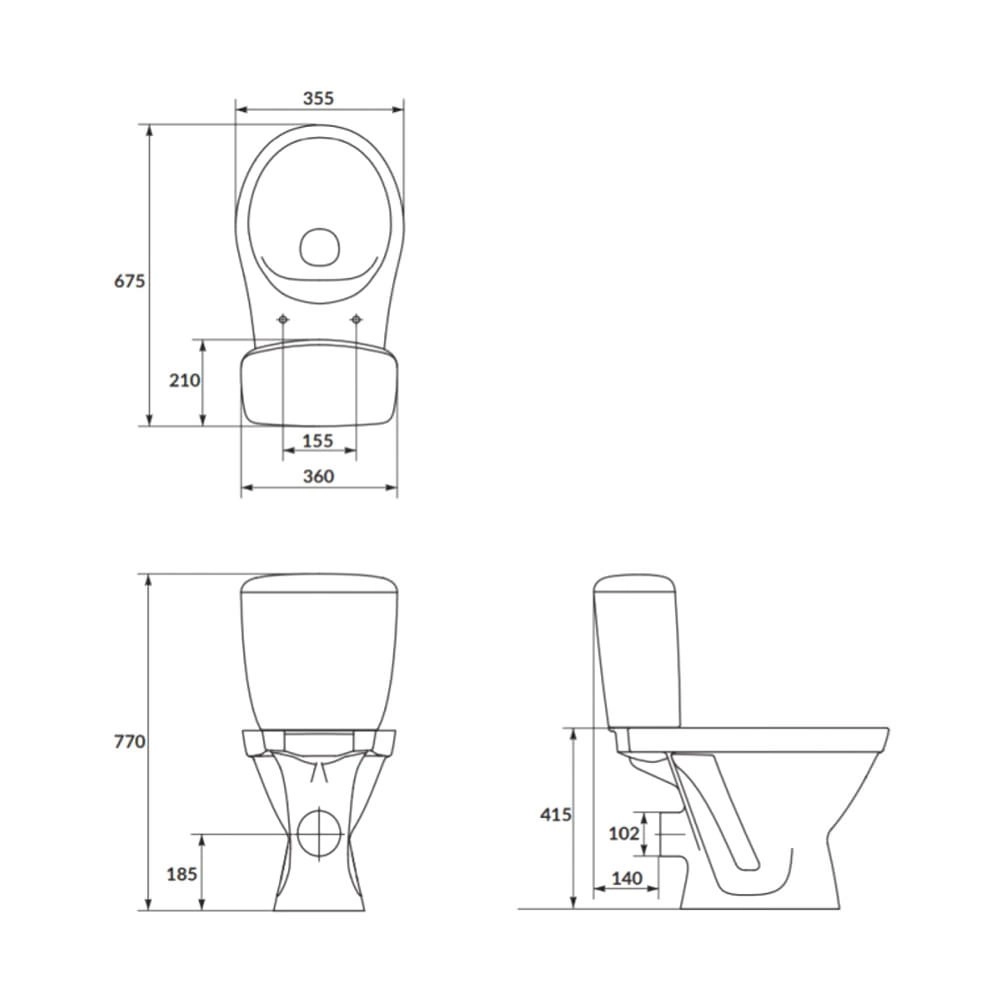 Напольный унитаз Cersanit Cersania Slim Simple On 103889 