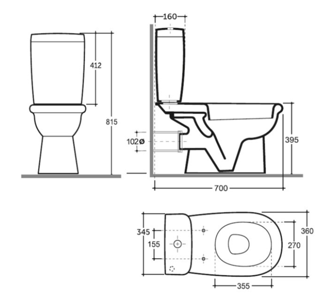 Vas WC Keramin Arezzo MS Incoer -B1