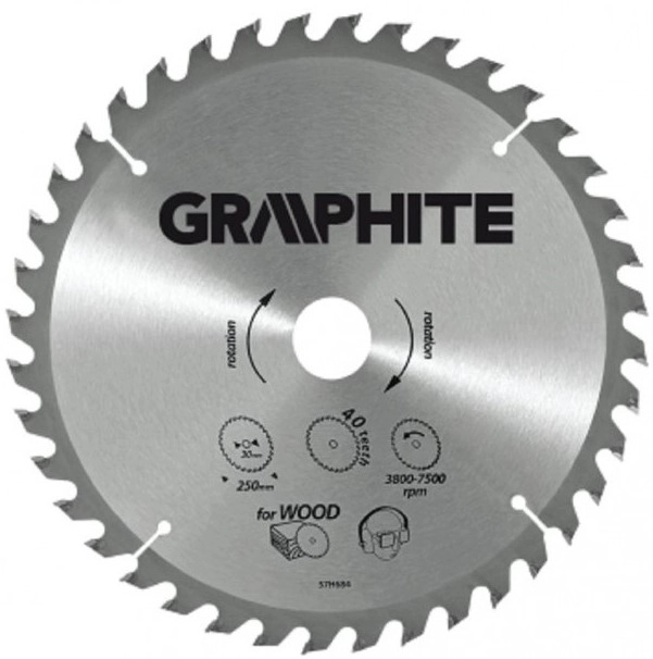 Disc pentru lemn Graphite 190mm 57H668