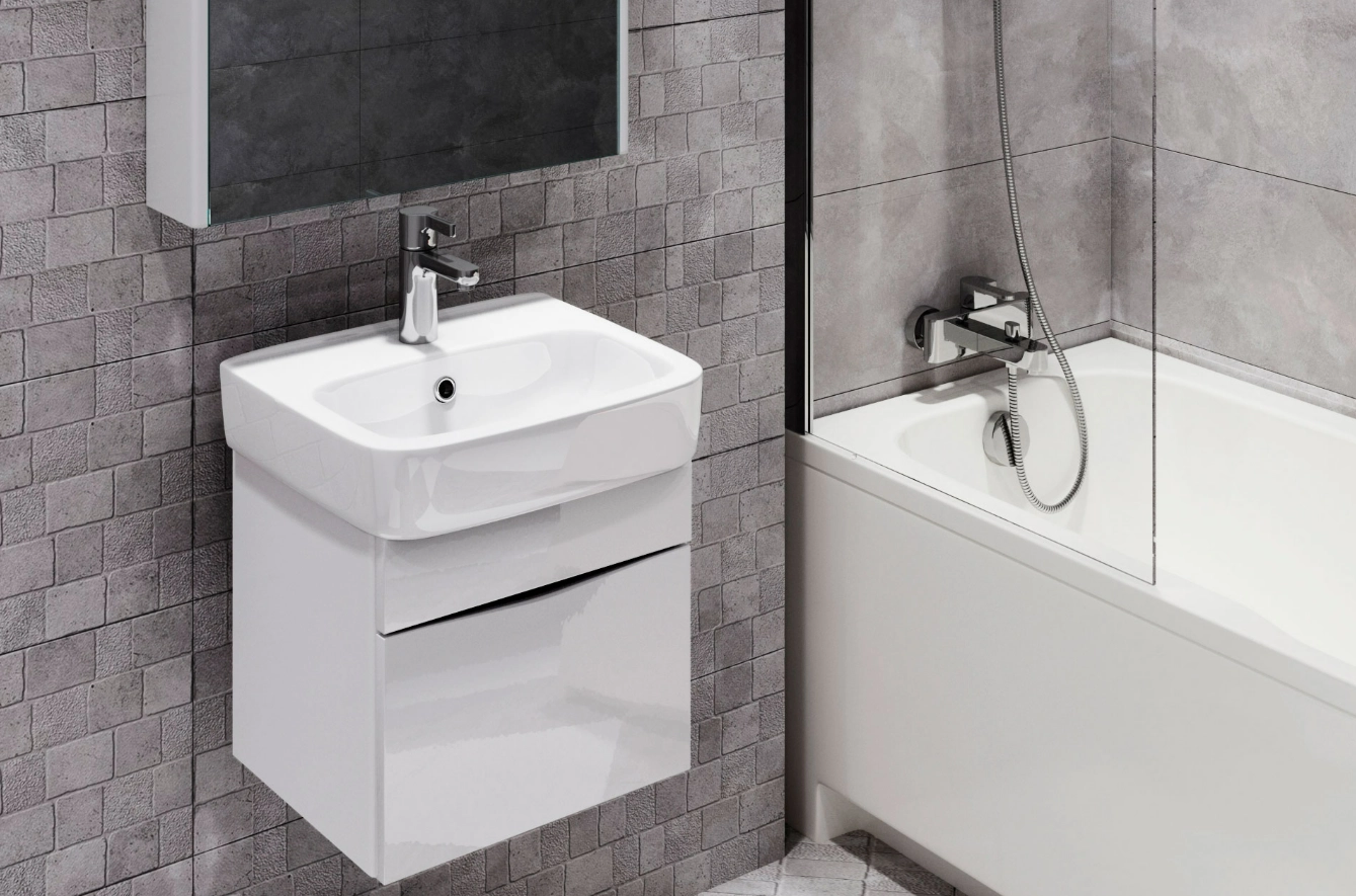 Lavoar Keramin Square 36 белый 1c 