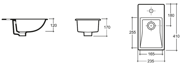 Lavoar Keramin Bergamo Nova alb 40 99M00969