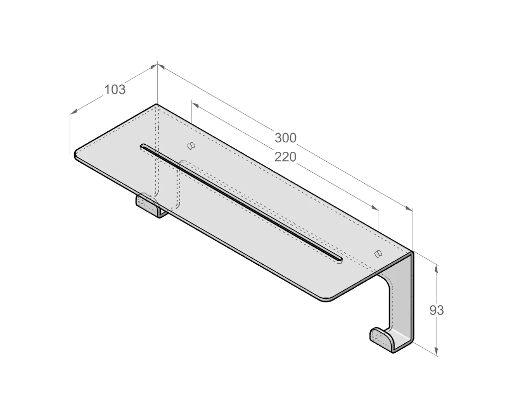 Полка Daske Grohys SH/GR-0478B чёрный