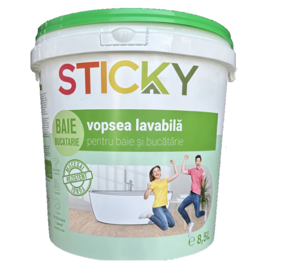 Моющаяся краска для интерьера Sticky ванная комната и кухня 4л