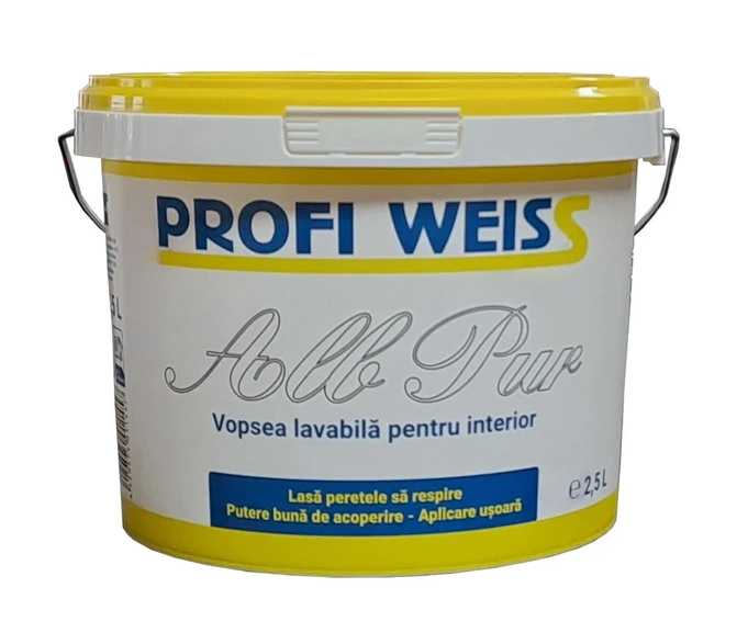 Моющаяся краска для интерьера Profi Weiss 2.5л