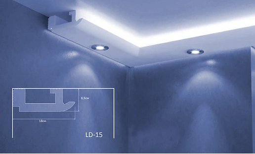 Потолочный плинтус XPS LD-15  65*180*2000 