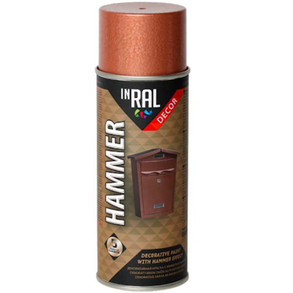 Vopsea spray decorativă Inral Hammer 400ml cupru