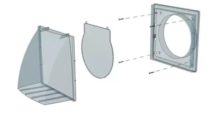 Grilă de ventilație 19x19 d150/160 1919K1516FV
