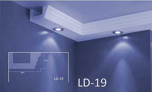 Потолочный плинтус XPS LD-19  80*160*2000 