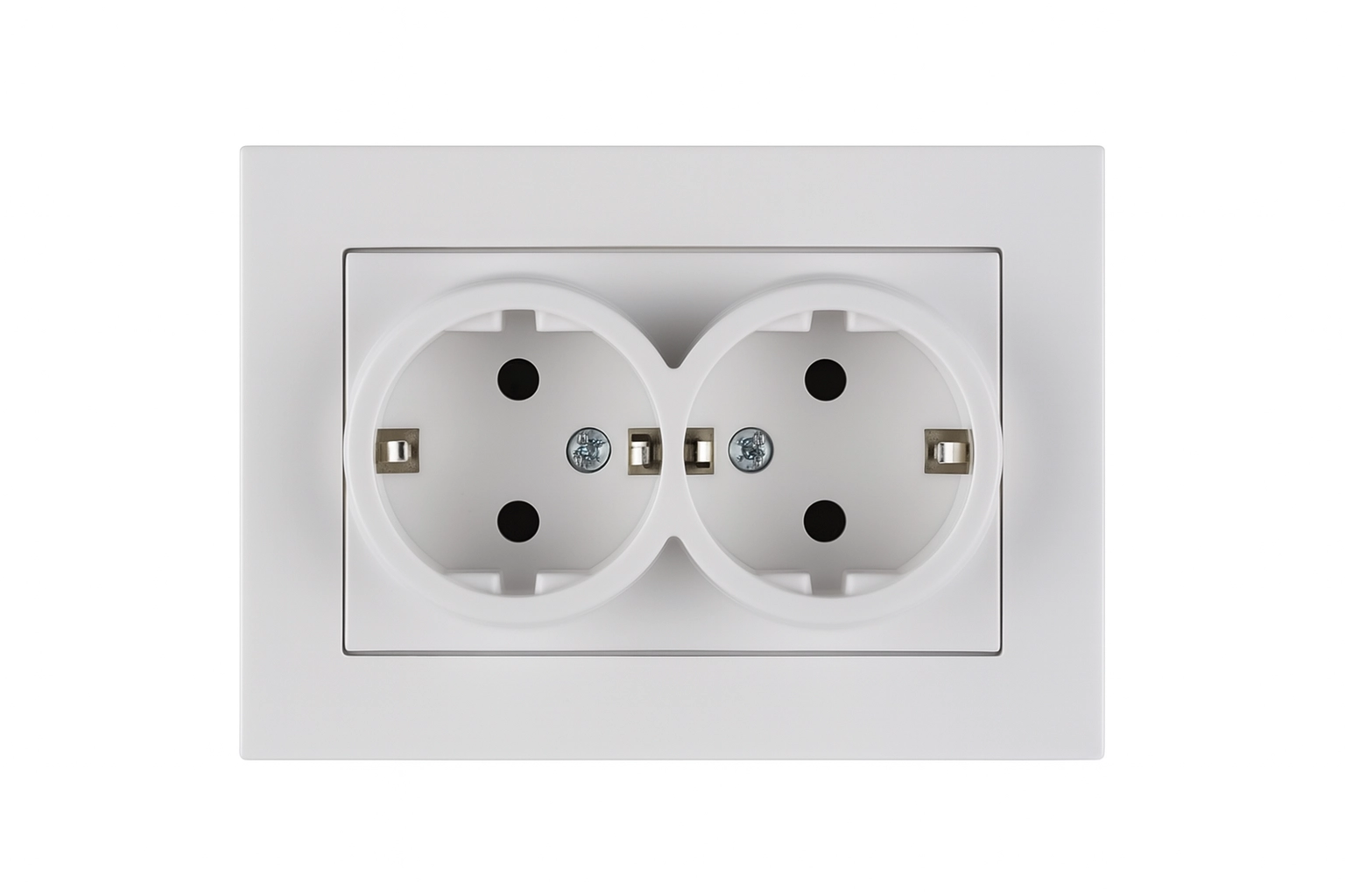 Розетка двойная 16A белый Karen Arvia 0097793