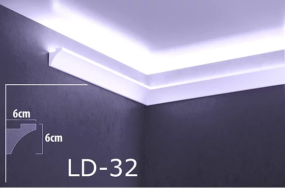 Потолочный плинтус XPS LD-32 60*60*2000 