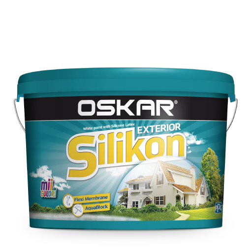Vopsea Oskar Silikon 15l alba +4l grund