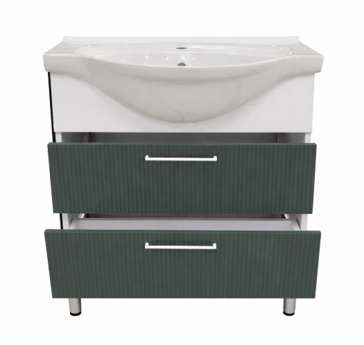 Mobilier de baie Cezaro 80 3D + lavoar Cezaro 