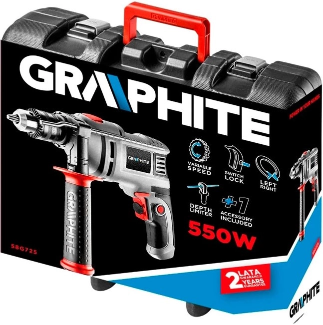Mașină de găurit cu percuție Graphite 58G725 