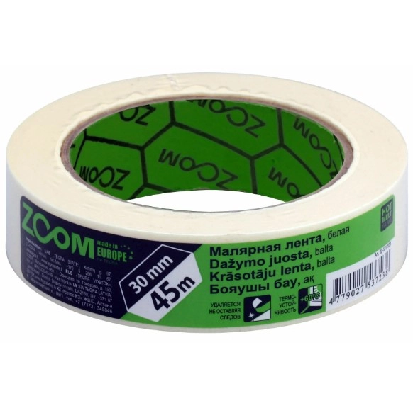 Клейкая лента малярная Zoom 30mm x 45m