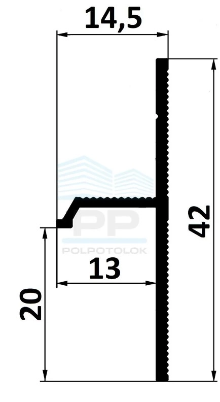 Plintă montare ascunsă ASP102B PP 2600mm 