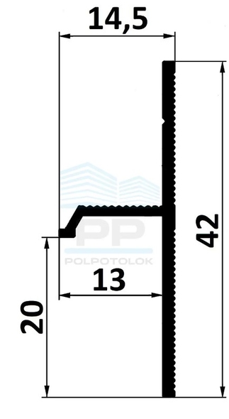 Плинтус скрытого монтажа ASP102B PP 2600мм