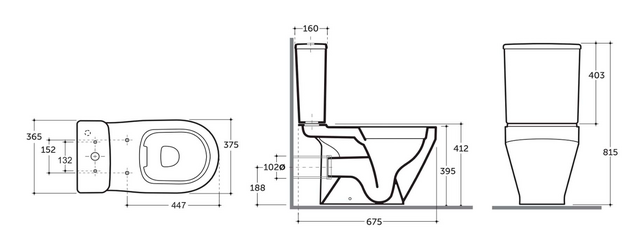 Vas WC Keramin Bari R slim ML white