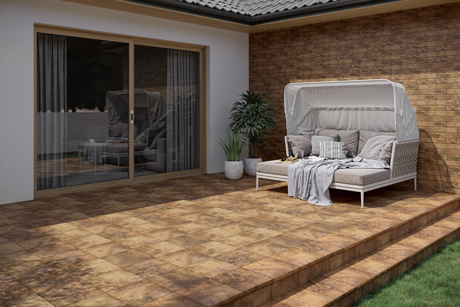 Клинкер Arteon Treapta R 30*30 ochra St Pro