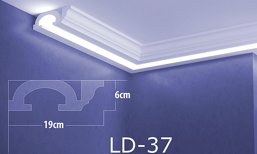 Потолочный плинтус XPS LD-37  60*190*2000 