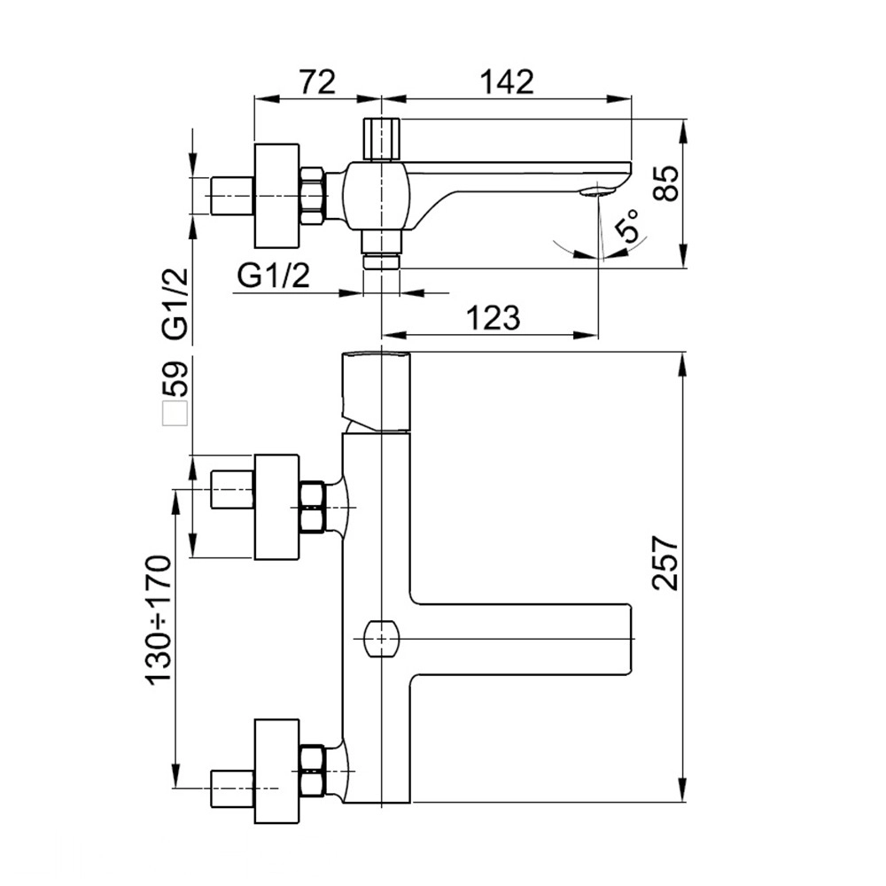 Смеситель для ванны Armatura Morganit 97783