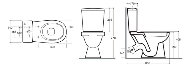 Vas WC Keramin Riva MS Incoer white
