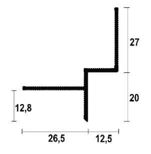 Profil aluminiu AST10B PP 2500mm 