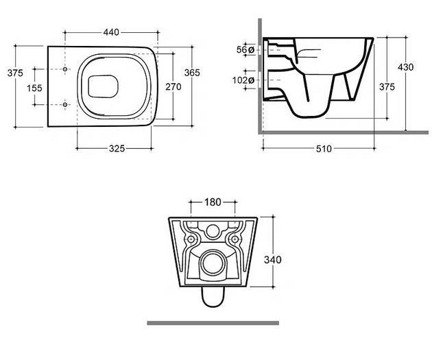 Vas WC Keramin Tobago R Slim ML Incoer white