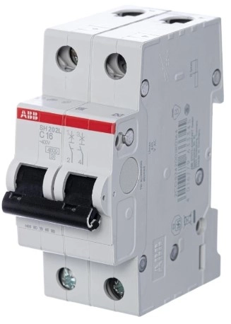 Автоматический выключатель SH202L-C 2P 4.5Ka ABB 6A 7943