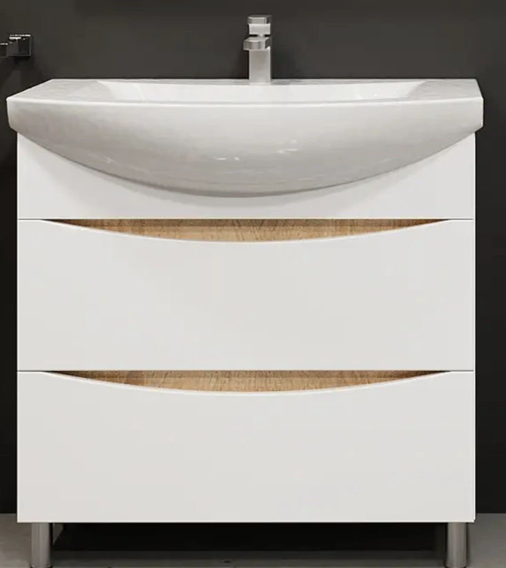 Dulap pentru lavoar Bayro Elara Duo 122190 + lavoar Sanovit Zenon 750 6423 